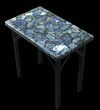 x Labradorite End Table With Powder Coated Base #52940-2